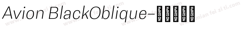 Avion BlackOblique字体转换